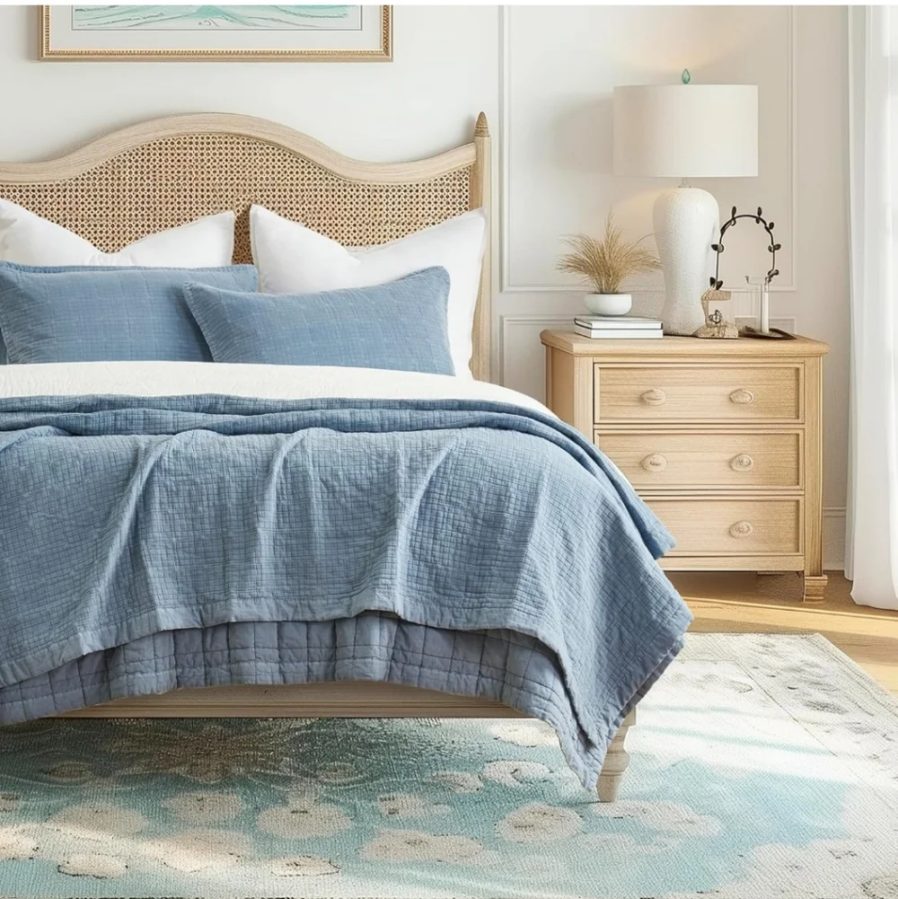 EVERGRACEHOME Stonewashed Cotton Quilt Set King Size, Ultra Soft Oversized Bedsp